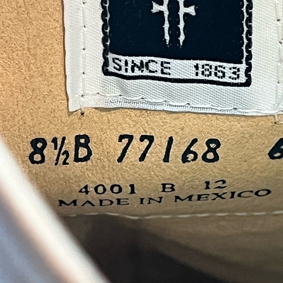 Frye Melissa Button Brown Leather Boots Size 8.5 Style 77168 Extended Calf - Picture 11 of 16